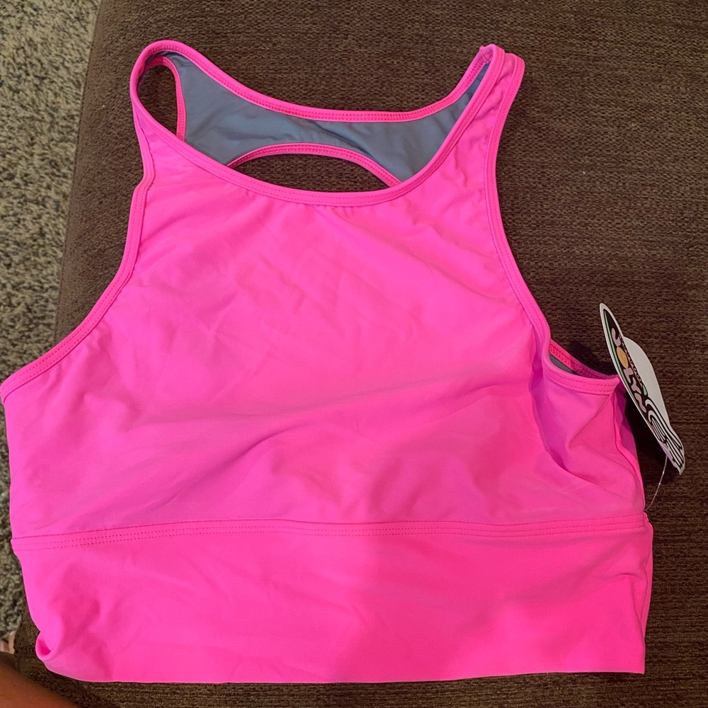 Jolyn workout top, hot pink, size XL